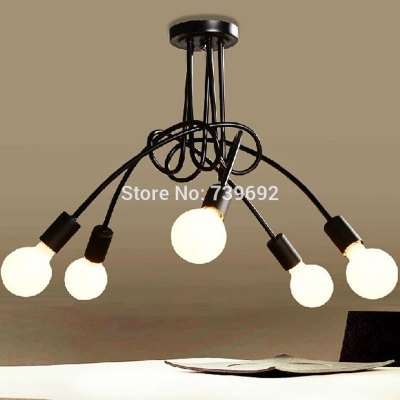 modern fashion design of kids room lamp nordic dome light 3/5 heads ceiling lights for home decor black,white,red color [ceiling-lamps-4376]