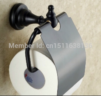 modern wall mounted bathroom oil rubbed bronze toilet paper holder with cover waterproof