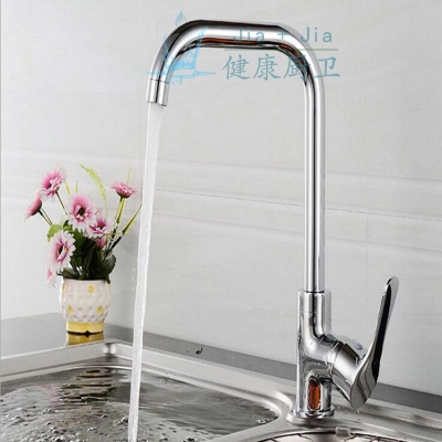 new arrival 37cm height chromed brass kitchen sink faucet, and cold water