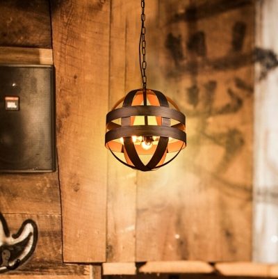nordic creative loft industrial retro round iron chandelier bar warehouse restaurant decorative chandelier [pendant-lamp-3755]