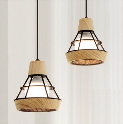 nordic simple creative wooden modern led pendant lights fixtures for dining room bar hanging lamp suspension luminaire