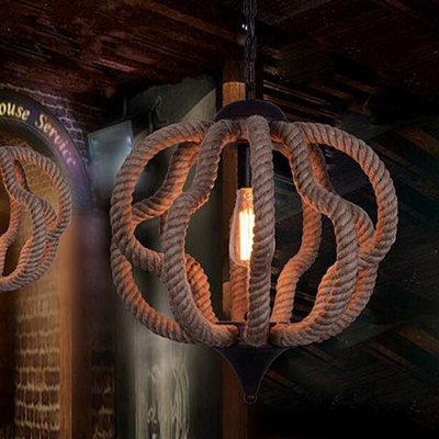 northern europe american rural countryside iron rope chandelier study bar restaurant cafe industrial retro lamp [pendant-lamp-3796]