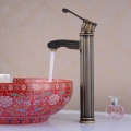 top grade unique deck mount bathroom & kitchen basin faucet antique pattern mixer tap new arrival hj-6502f