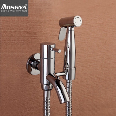 wall mounted dual function bidet shower, washing machine faucet