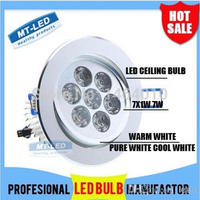 x10 by fedex led ceiling downlight 7w 700lm led recessed ceiling down light 85-265v led bulb lamp downlights lighting [ceiling-downlight-597]