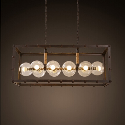 10 lights vintage glass ball led pendant lights fixtures for bar living dining room hanging lamp droplight suspension luminaire