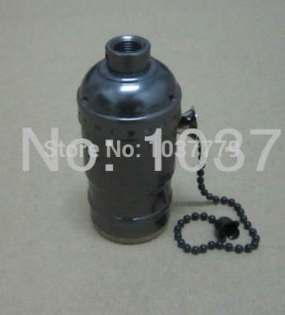 100pcs/lot aluminum holders vintage pendant lamp shinning black color -selling e27 sockets [wholesales-price-of-sockets-8851]