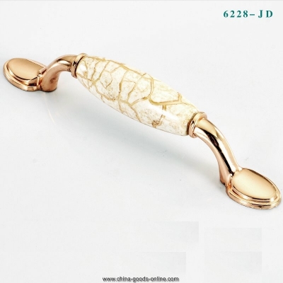 10jd6228 96mm 3.78" golden ceramic beautiful cabinet wardrobe knob drawer door pull handles [Door knobs|pulls-917]