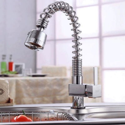 2014 new kitchen faucet, and cold water chrome finish brass body ceramic valve [kitchen-faucet-4129]
