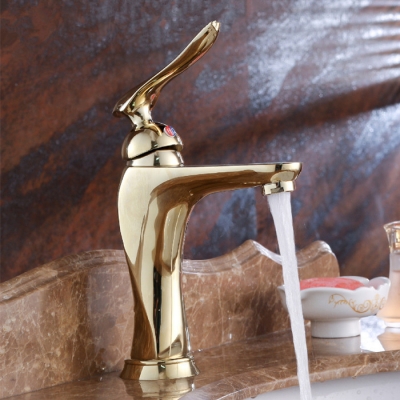 2015 new arrival whole luxury bathroom faucet,deck mounted brass golden bathroom basin tap faucet lx-2149 [golden-bathroom-faucet-3422]