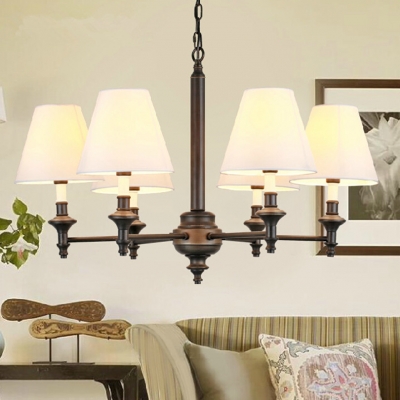 2015 new lustre american country foyer iron erected chandelier modern simple creative lampshade down pendant chandelier