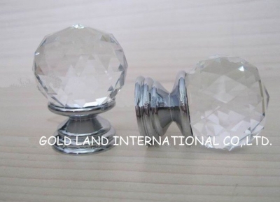 20pcs/lot d30mmxh42mm crystal glass cabinet knob and handles/crystal knob with brass base [home-gt-store-home-gt-products-gt-yj-crystal-glass-knobs-74]