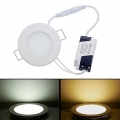 2pc led panel light lamp 6w ac85-265v round shape,led down ceiling light for kitchen