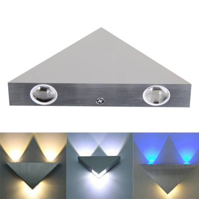 3w triangle aluminum led wall lamp ac85-265v 3w high power modern home decorating lamp light [wall-lamp-4266]