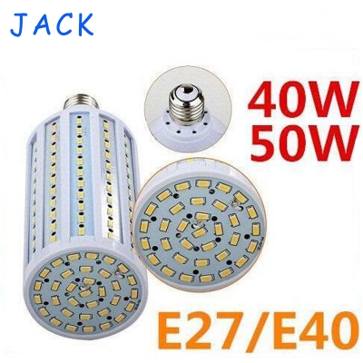 40w 50w led corn light lamp 360 angle e27 e26 e40 high power smd 5630 led bulbs light warm/white ac 110v/220v