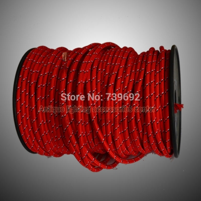 (5m/lot) 2*0.75mm fabric cover big stripe black and red vintage copper core twisted electrical wire for lights [electrical-wire-4412]