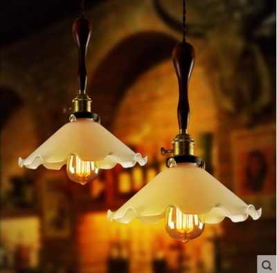 60w edison vintage lamp industrial pendant lights fixtures with glass lampshade in countryside retro loft style