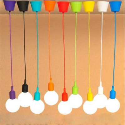colorful pendant lights silica gel e27 base edison bulbs bar restaurant art pendant lamps
