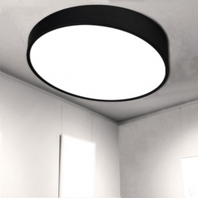 creative art personality round led ceiling light lamps for bedroom living room balcony bathroom led,40cm 24w white black dimming [modern-style-5640]
