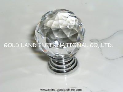 d20mm transparent crystal glass cabinet handles and knobs/crystal multi-faceted cutting knob [Door knobs|pulls-1104]