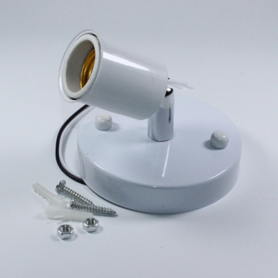 e27 lamp holder white color 180 degree rotation high temperature resistance ceramic diy lighting accessories [lighting-accessories-3570]