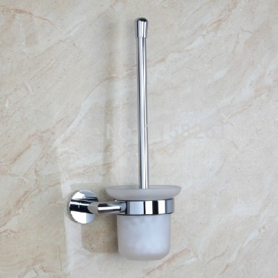 euro sell toilet brush holder,solid brass construction base chrome+frosted glass cup,bathroom accessories banheiro fm-3688 [toilet-brush-holder-8093]