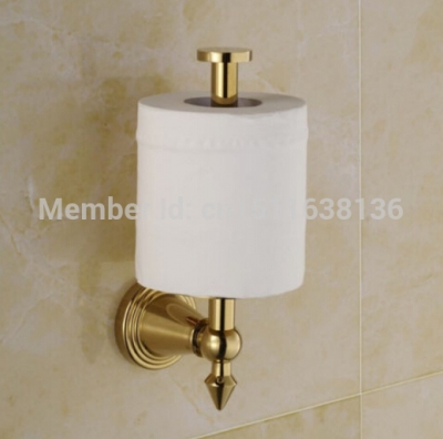 modern wall mounted golden finish brass bathroom toilet paper holder tissue holder