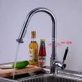 pull out polished chrome kitchen sink basin mix tap faucet kitchen faucet mixer kitchen tap hj-8055
