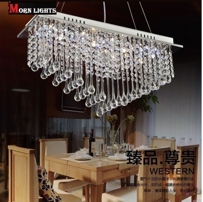 rectangle crystal dinning room pendant light restaurant fashion modern led crystal lamp pendant light living room lights