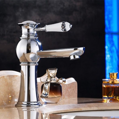 selling bathroom faucet mixers chrome finish brass basin sink faucet single handle bath mixer taps 9004l [chrome-bathroom-faucet-1686]
