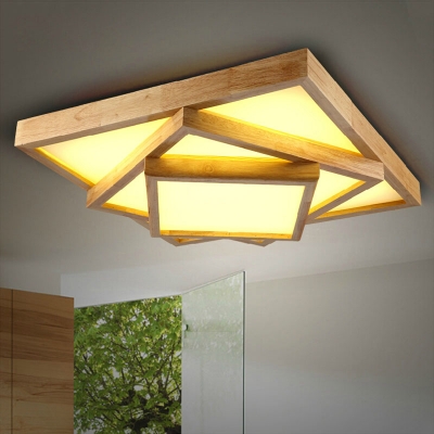 surface mounted oak living room bedroom modern led ceiling lights lamparas de techo home wooden led ceiling lamp fixture