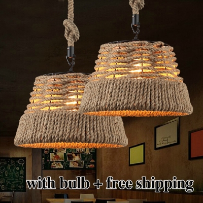 vintage rope pendant light lamp creative personality industrial lamp edison bulb american style for living room [vintage-pendant-lights-3110]