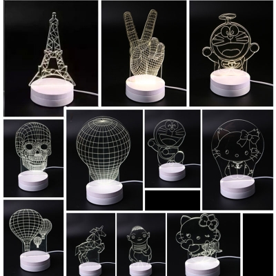 (1 pieces/lot) 20 different style cartoon characters 3d three-dimensional led night lights,ac 220v creative small desk lamp [night-light-7333]