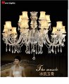 15 lights fashion modern crystal chandelier lamp living room lights bedroom lamps noble silver crystal chandelier lighting