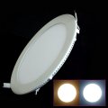 1pcs thin round led panel light 3w/4w/6w/9w/12w/15w ac85-265v warm white/white wall recessed