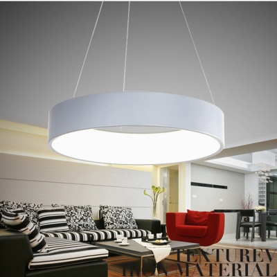 2016 modern simple led round steel cord pendant light dining room led hanging light iron led suspended light [modern-style-7903]