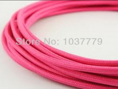 50meters/lot pink color edison vintage pendant wire textile fabric electrical power cable