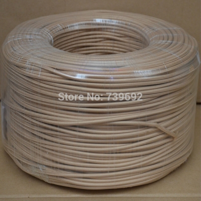 (5m/lot) 2*0.75mm fabric cover light brown vintage copper core twisted knitted electrical wire for lights