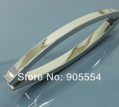 700mm chrome color 2pcs/lot 304 stainless steel glass door handle shower handle