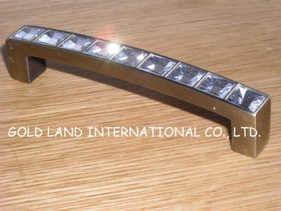 96mm bronze-coloured k9 crystal glass furniture handle/bedroom furniture handle