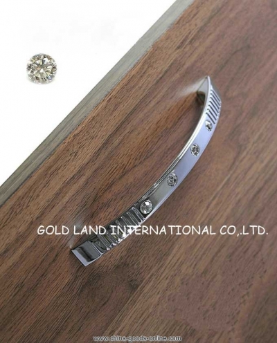 96mm l110xw10xh25mm crystal glass zinc alloy bedroom handle/kitchen cabinet handle [Door knobs|pulls-479]