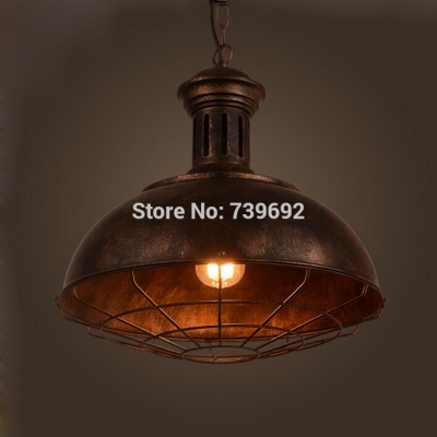 american vintage industrial lamp bar restaurant antique old personality color single-head droplights