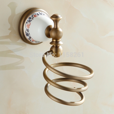 antique brass bathroom hair dryer holder bathroom accessories storage and rack and holder xl-3315f