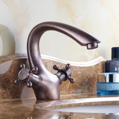 antique faucet copper and cold fashion bathroom cabinet basin luxury bathroom red bronze h850 [oil-rubbed-bathroom-faucet-6627]