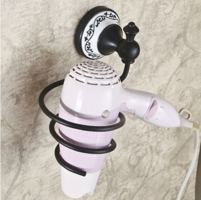 bathroom wall mounted hair dryer rack hair-dryer holder oil rubbed bronze [hair-dryer-rack-3636]