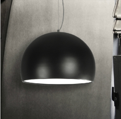 bulb ly creative arts semicircle single head pendant light black white classic colgante de luz semicirculo
