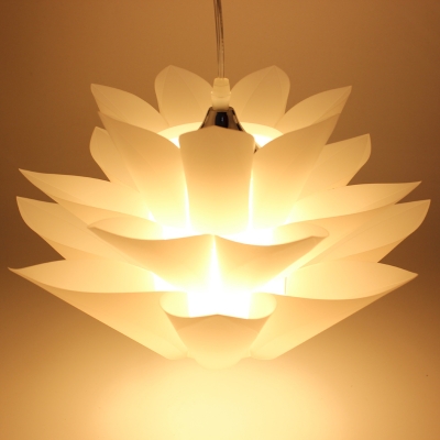 creative lotus pendant light ac 90-265v diy modern lotus iq puzzle pendant light for living room bedroom restaurant coffee shop [pendant-light-3659]