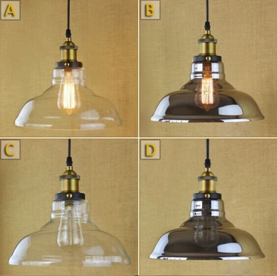 edison vintage industiral light pendant lights with glass lampshade in countryside loft style lamparas colgantes,e27*1 90v~260v