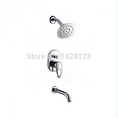 fashion design wall mounted shower tub faucet single handle with tub spout chrome finished [chrome-1629]