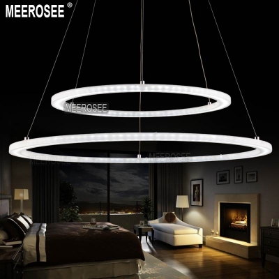 led chandelier light modern arcylic led ring suspension light fixture, circle led lighting new design md5000 [led-pendant-light-5347]